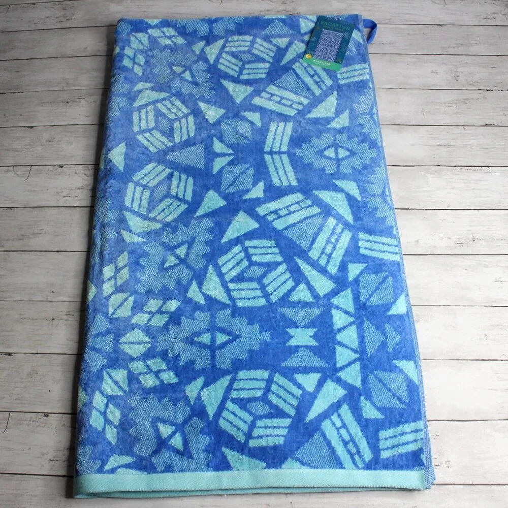 Plush Oversized Beach Towel 100% Cotton 40 x 72 Oeko-Tex